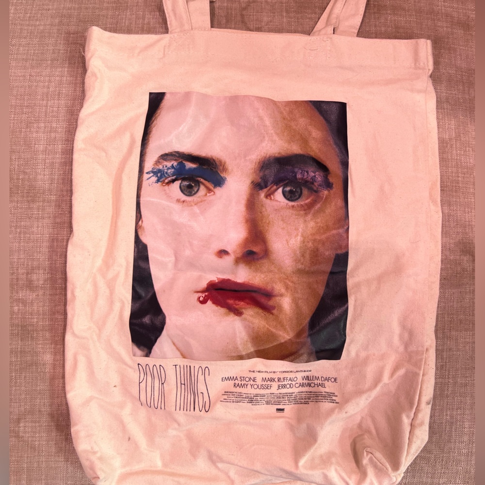 Canvas Tote Bag with Emma Stone (Poor Things official merch)
